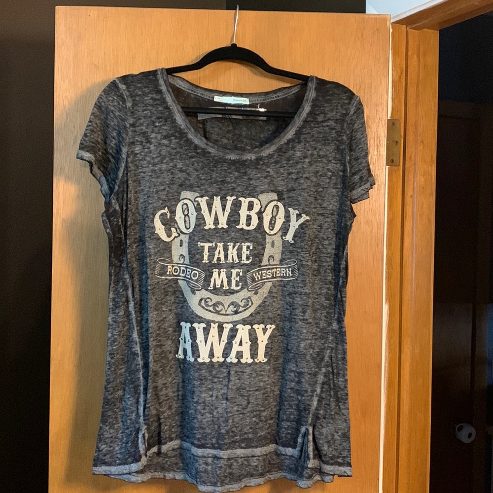 NWOT - cowboy take me away tshirt